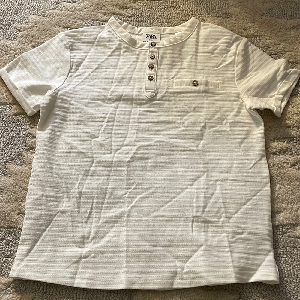 Zara baby white t shirt